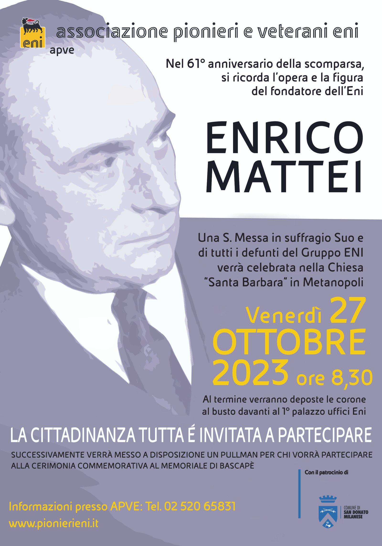 61° anniversario Enrico Mattei 20.10.2023